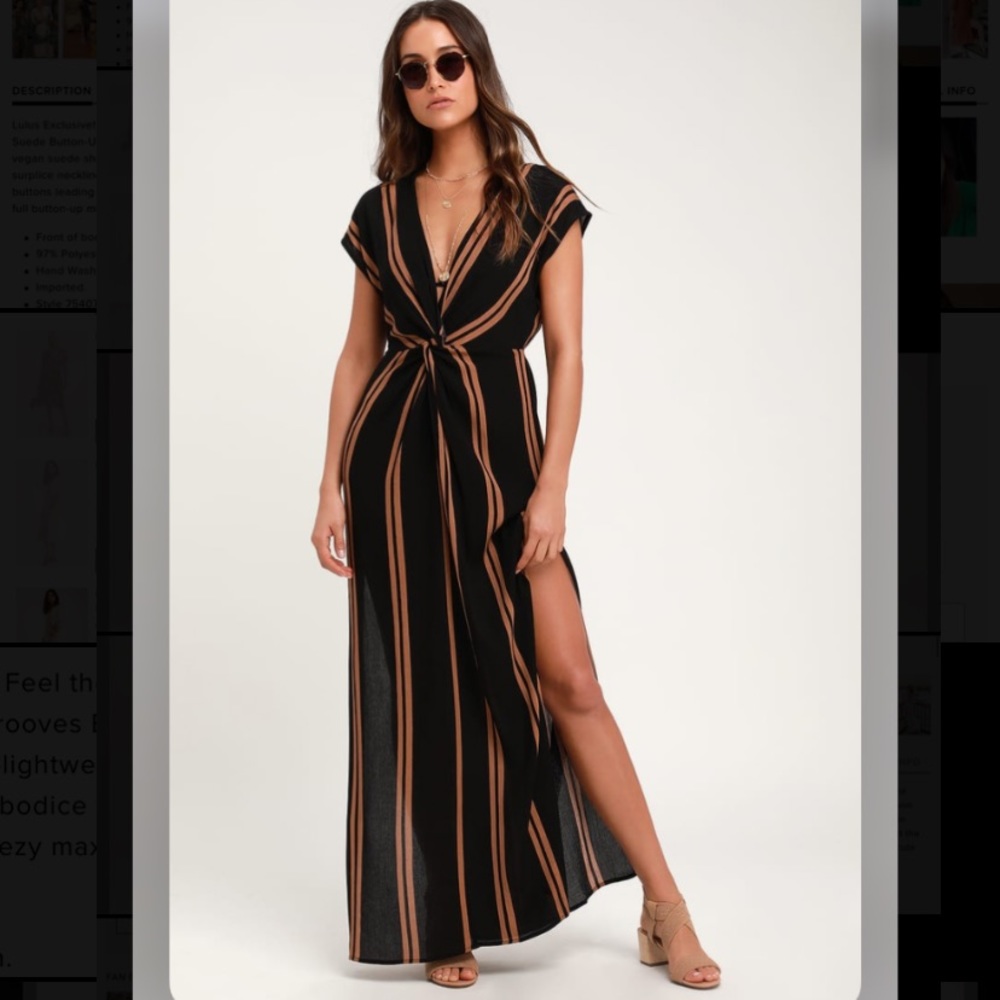 Black and brown swimsuit cover up